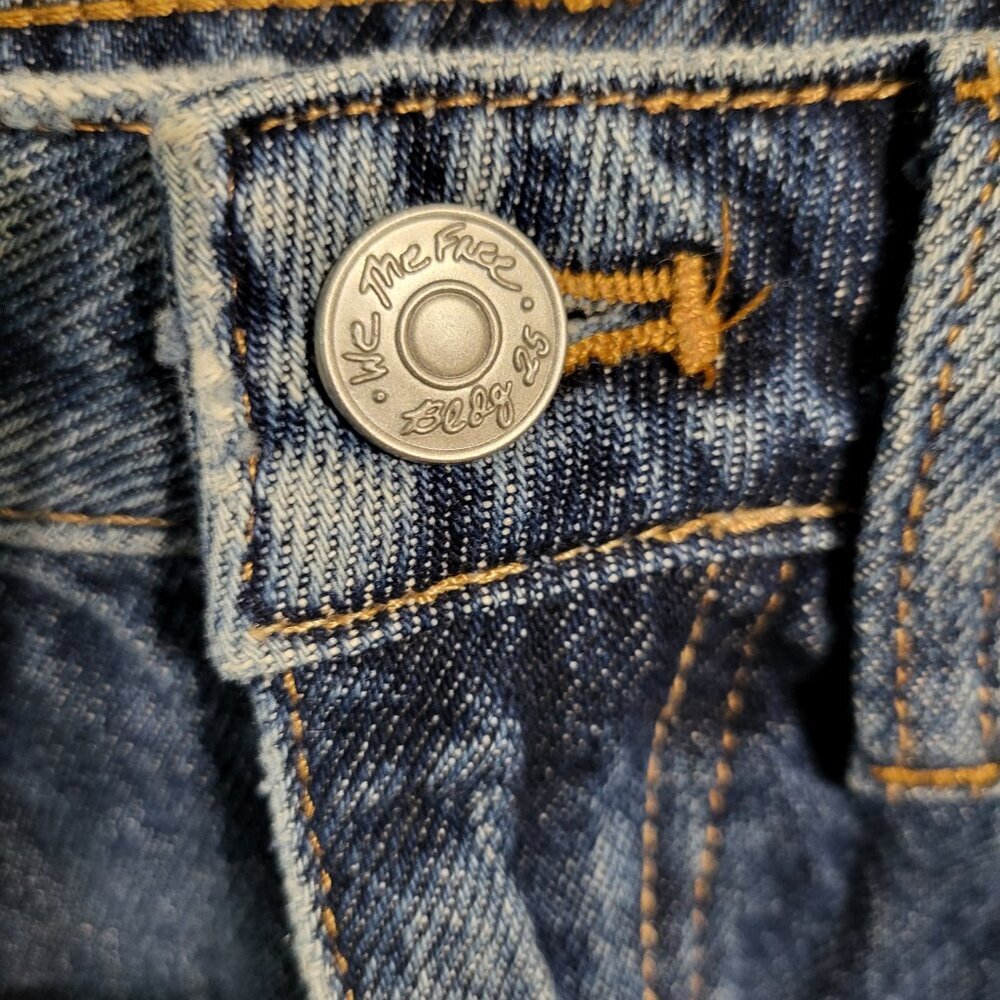 FREE PEOPLE (WE THE FREE) DENIM JEAN MINI SKIRT SZ 24 - Picture 3 of 8
